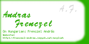 andras frenczel business card